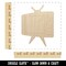 Retro TV Television Unfinished Wood Shape Piece Cutout for DIY Craft Projects